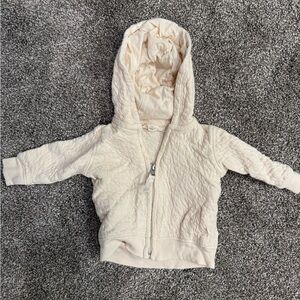 Burts Bees Baby Cream Zip-Up Hoodie